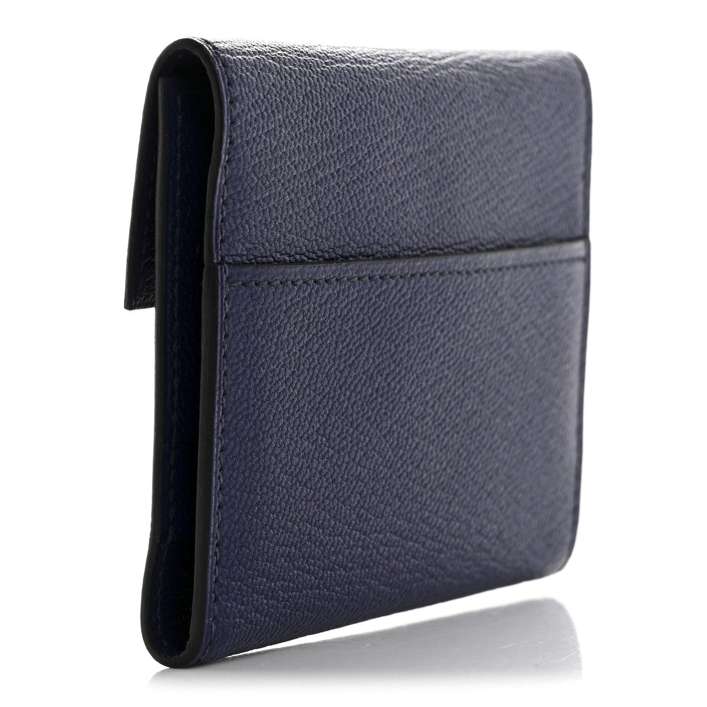 Hermes Chevre Mysore Mini Clic Card Holder Bleu Encre