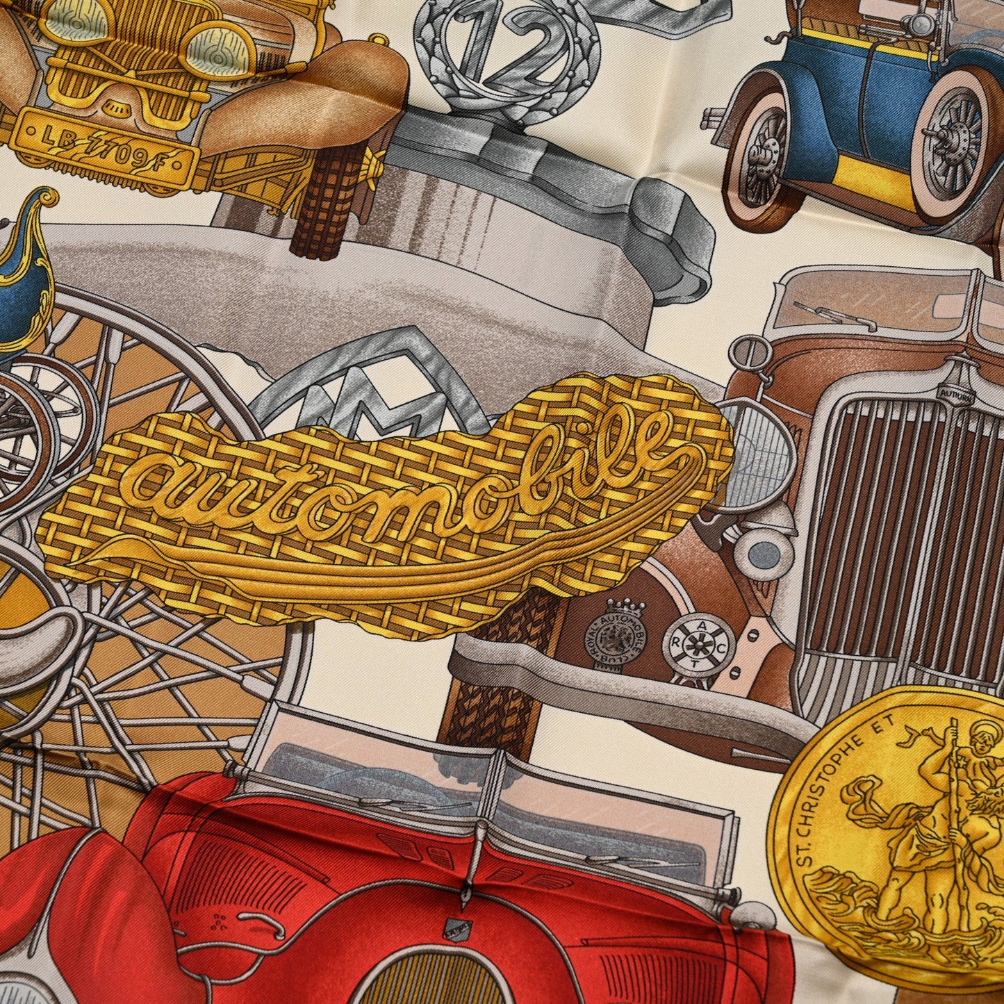 Hermes Silk Automobile Scarf 90