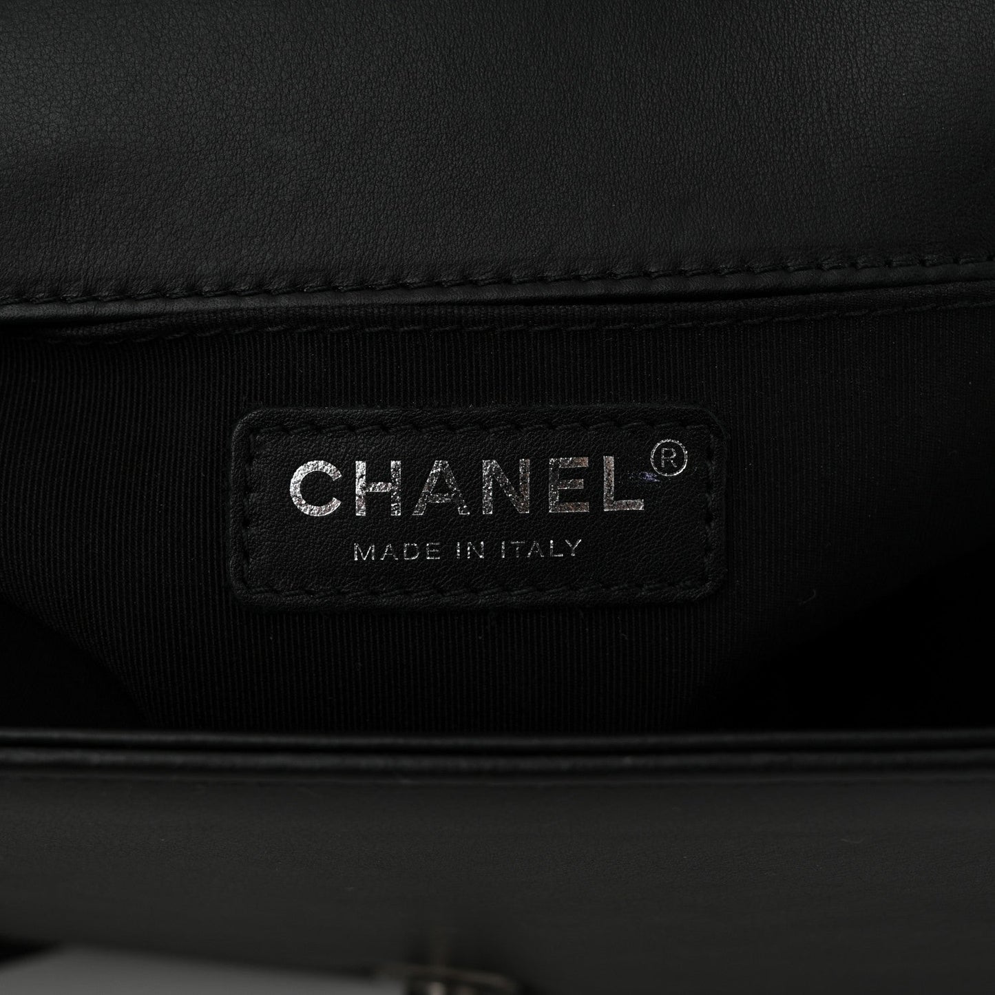 Chanel Lambskin Quilted Medium Boy Flap Black