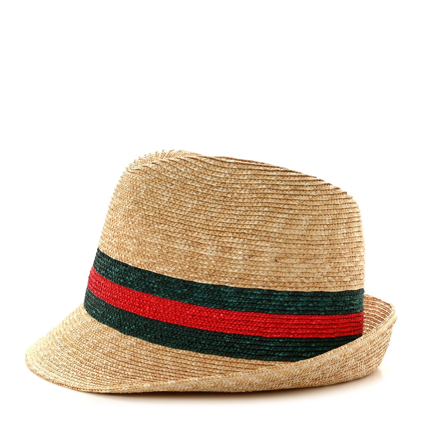 Gucci Abaca Straw Web Fedora Hat XS