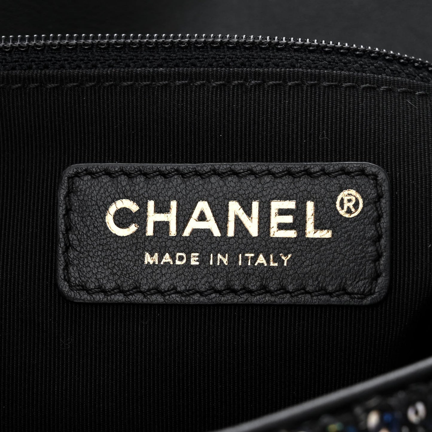 Chanel Tweed Medium Pearl Handle Flap Black Ecru