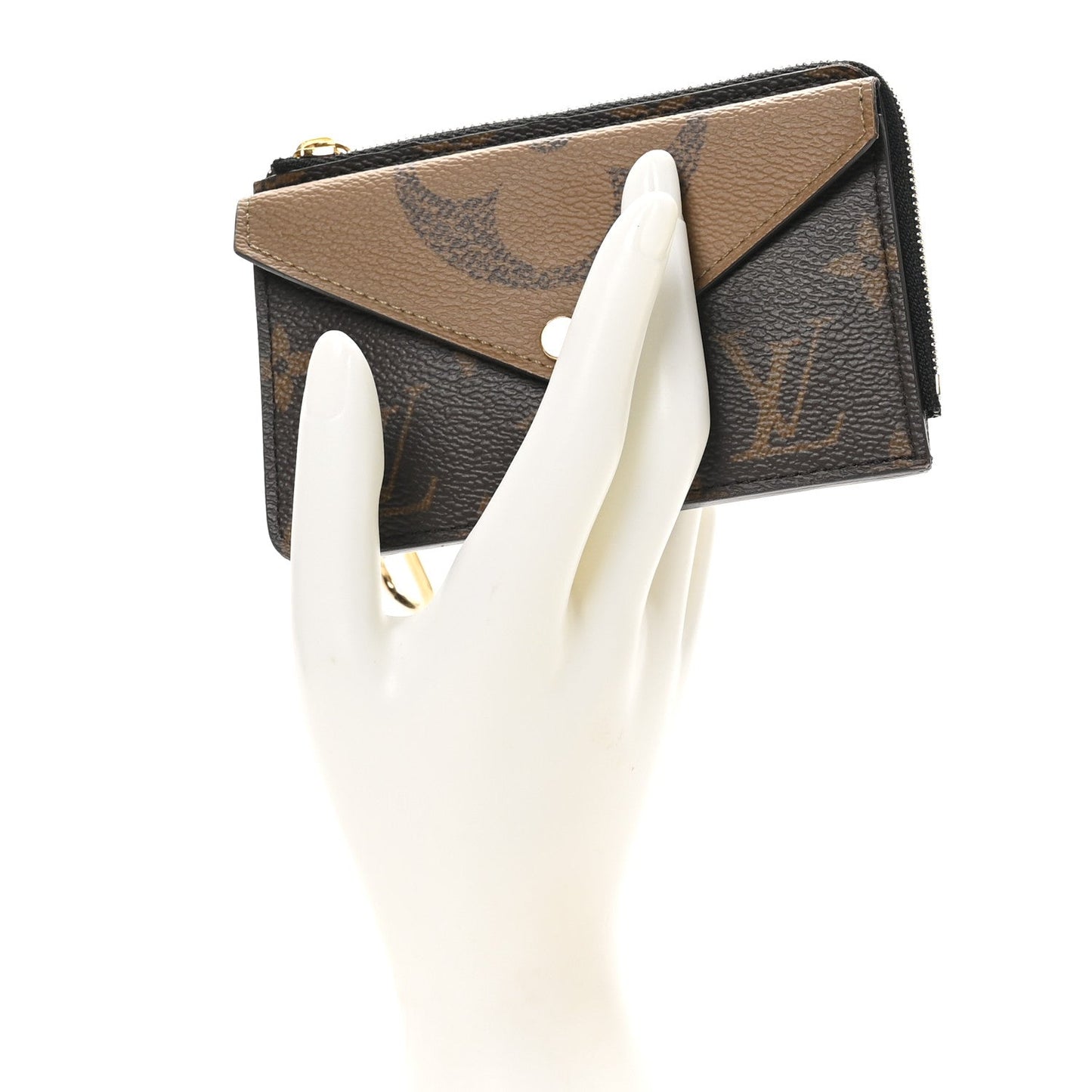 Louis Vuitton Reverse Monogram Recto Verso Card Holder Brown