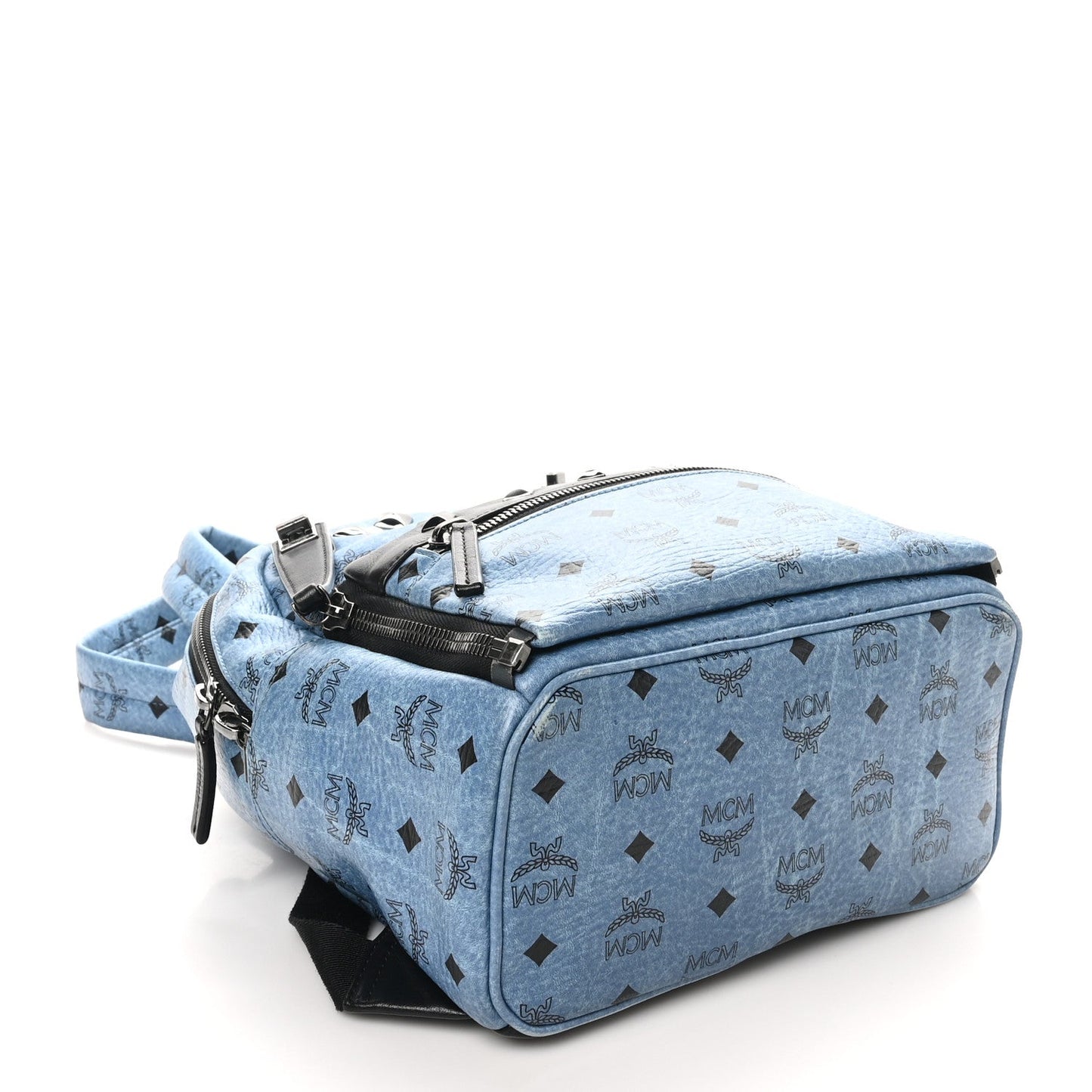 MCM MCM Visetos Studded Small Dual Stark Backpack Denim