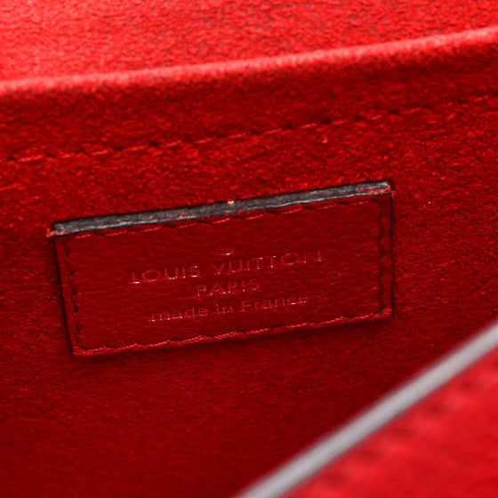 Louis Vuitton Soft Calfskin Mylockme Chain Bag BB Rubis