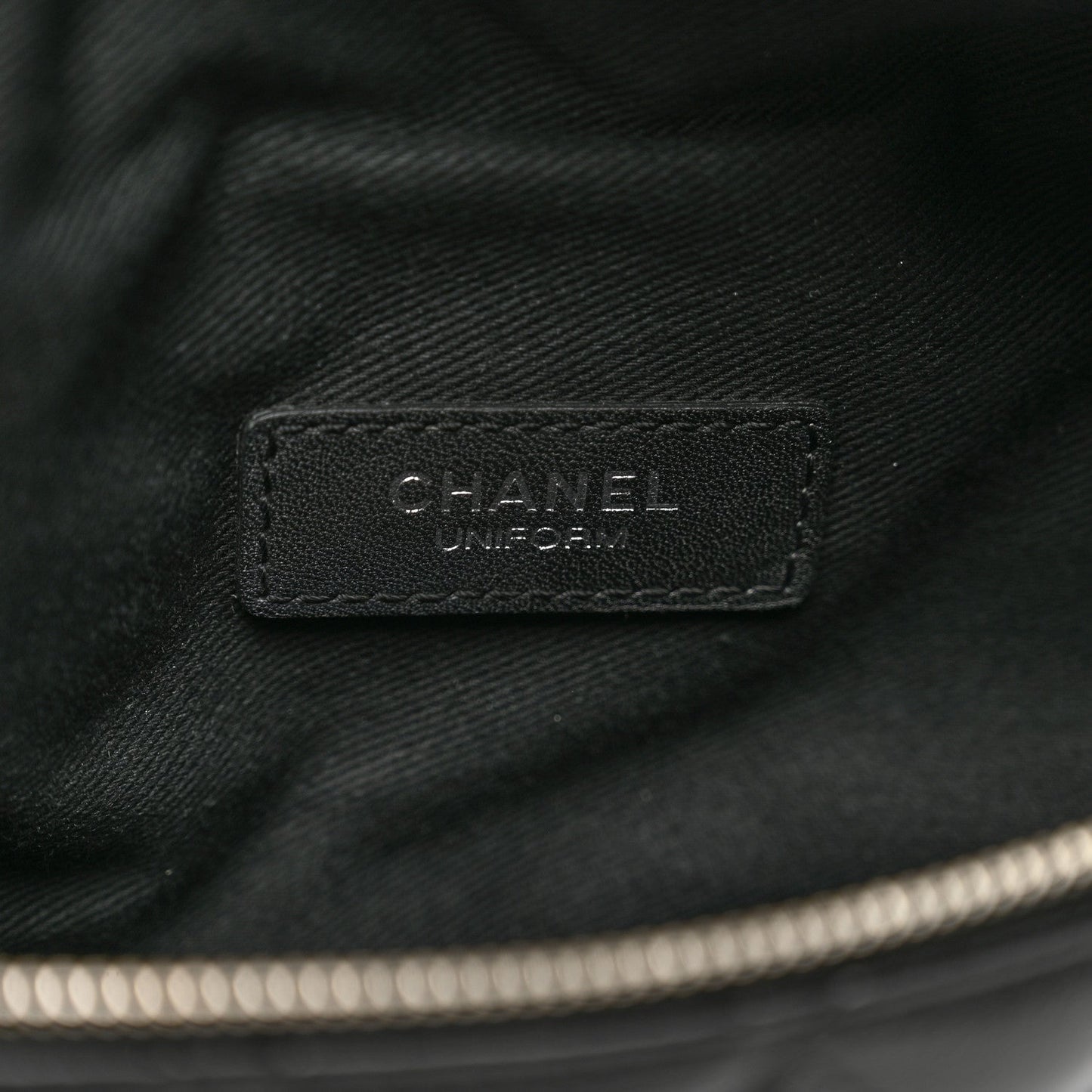 Chanel Calfskin Quilted Waist Belt Bag Black