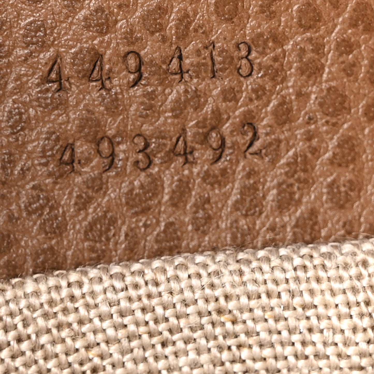 Gucci Monogram Mini Bree Messenger Bag Beige Tabacco