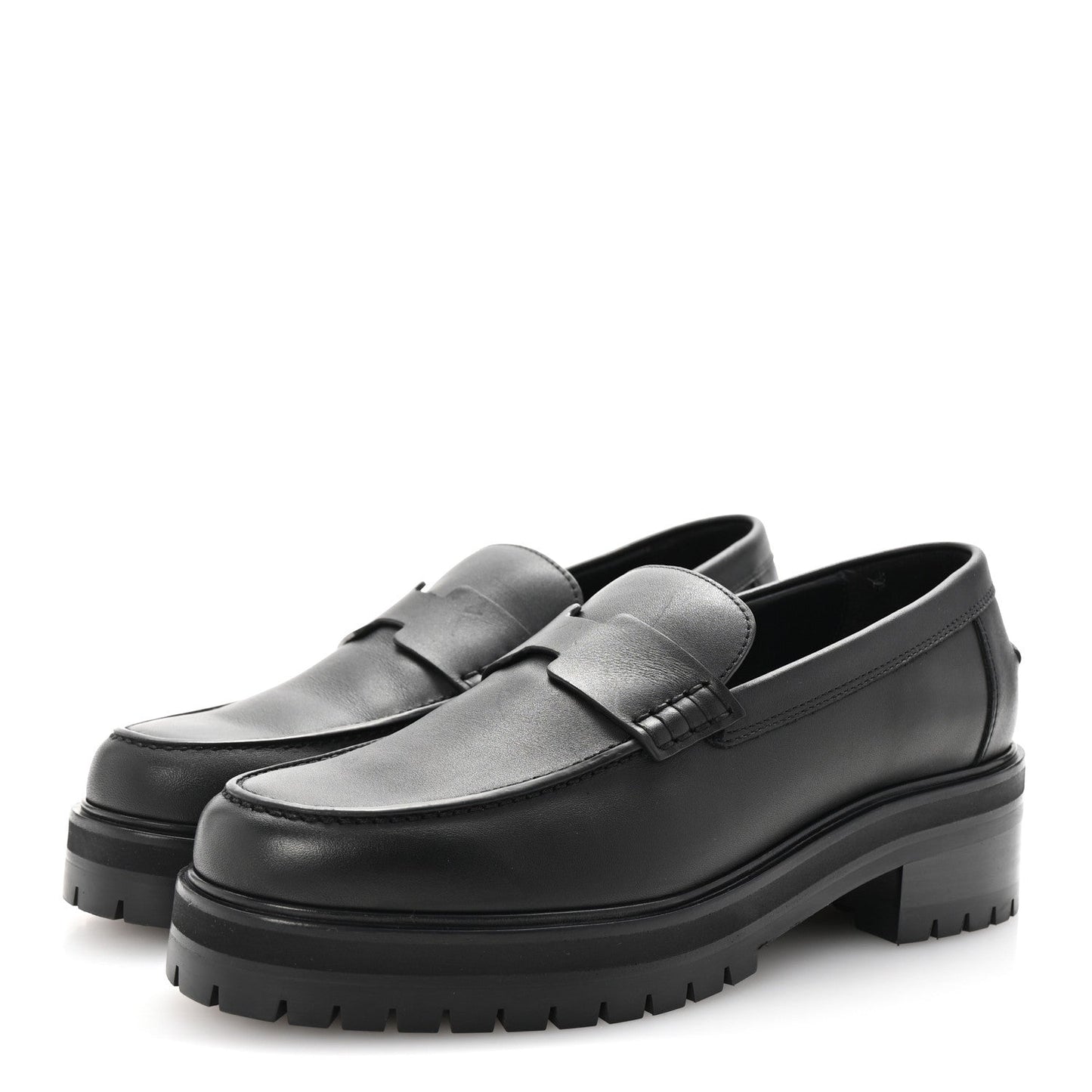Hermes Calfskin Ivy Loafer 38 Black