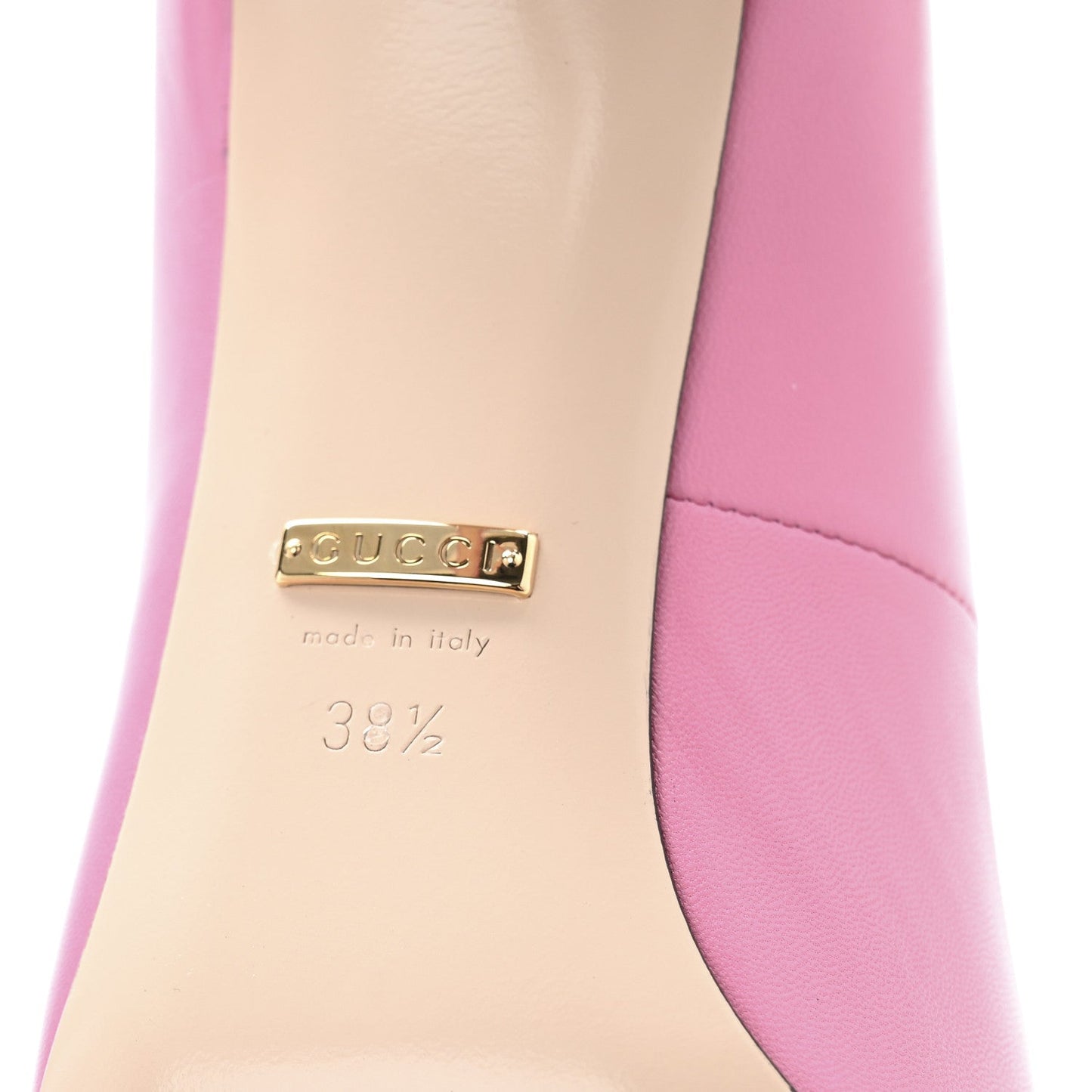 Gucci Malaga Kid GG Split Back Pumps 38.5 Pink Tropical Flower