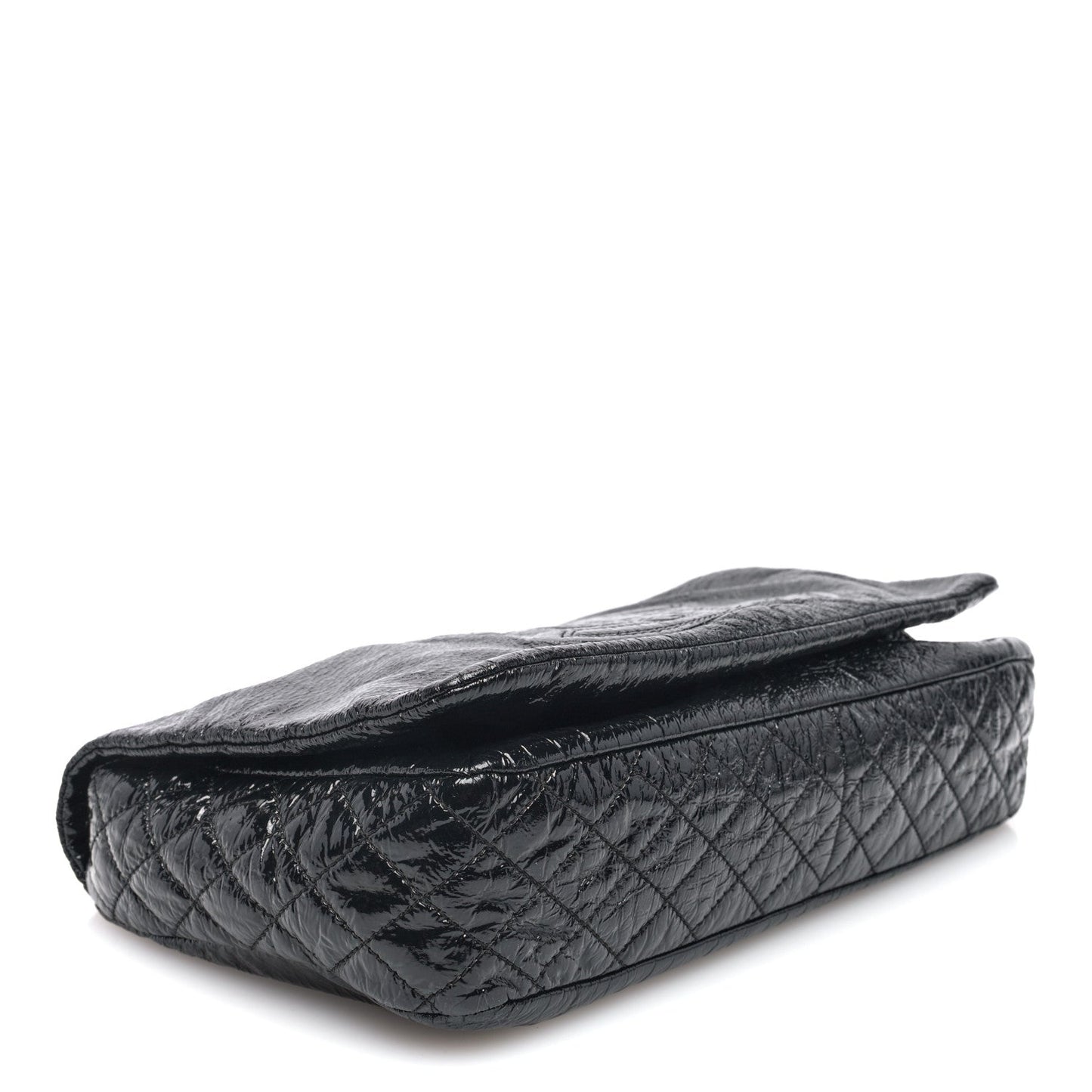Chanel Vinyl Medium Rock and Chain Flap Black