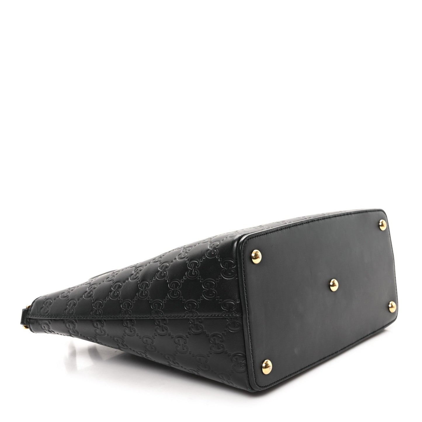 Gucci ssima Small Zippered Bucket Tote Black
