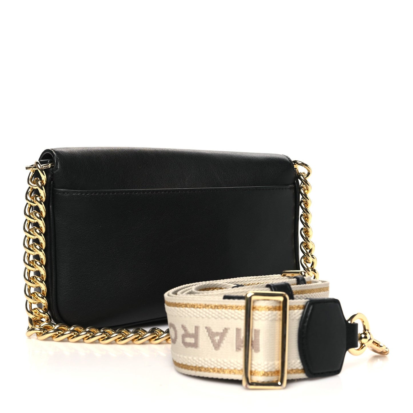 Marc Jacobs Calfskin The J Marc Shoulder Bag Black