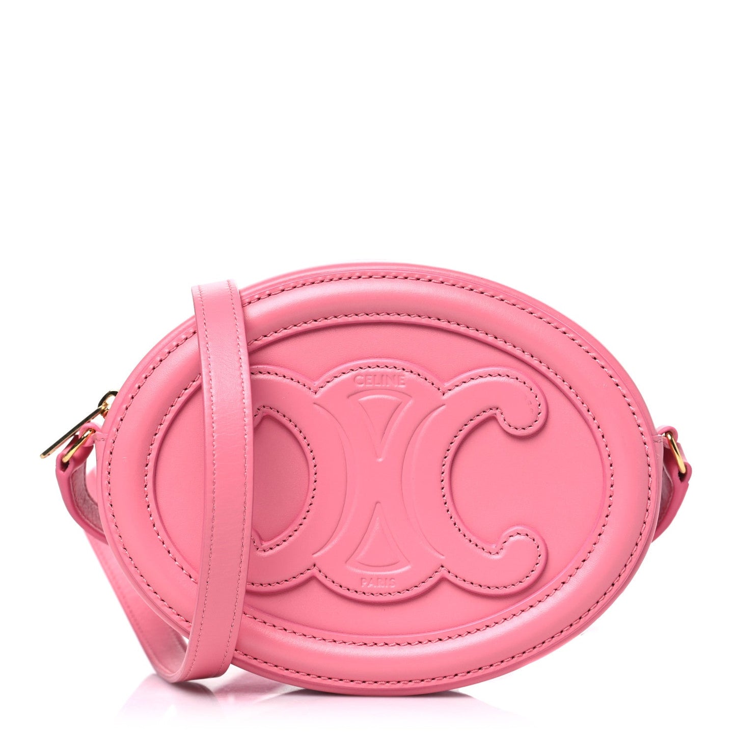 Celine Smooth Calfskin Cuir Triomphe Oval Purse Crossbody Lipstick