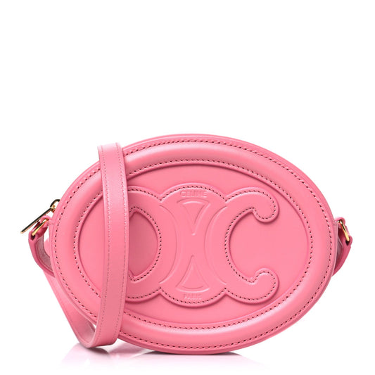 Celine Smooth Calfskin Cuir Triomphe Oval Purse Crossbody Lipstick