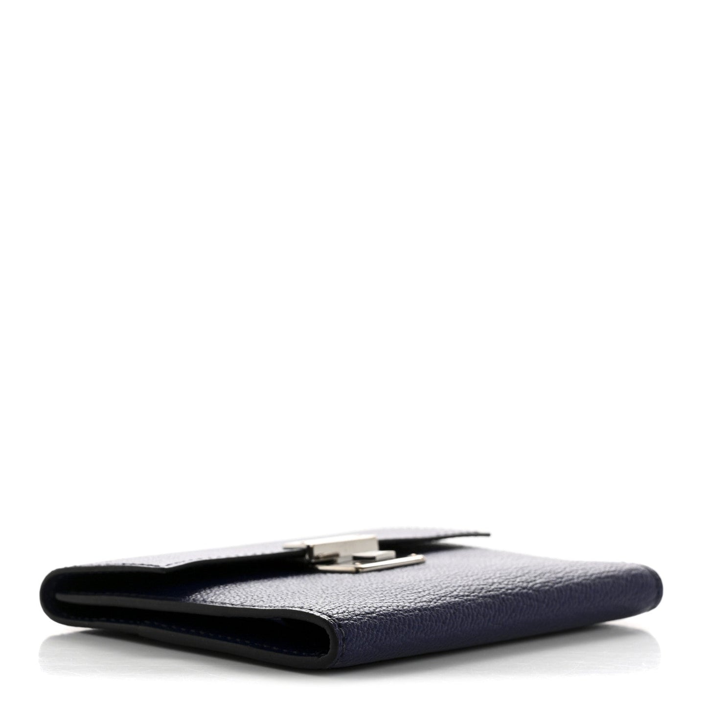 Hermes Chevre Mysore Mini Clic Card Holder Bleu Encre