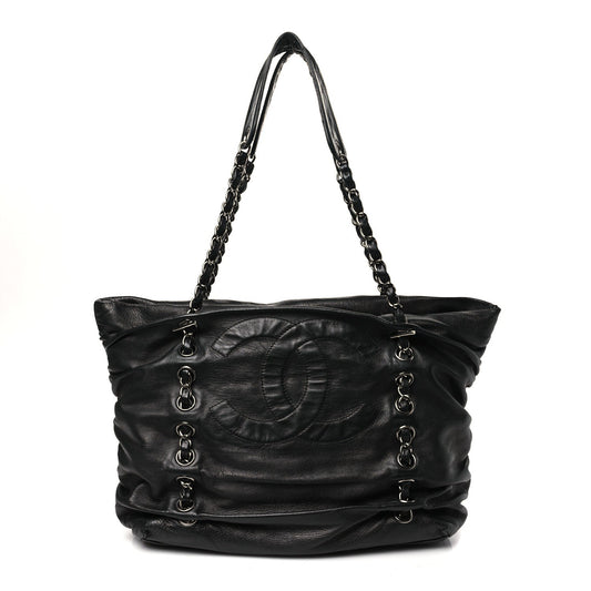 Chanel Lambskin Timeless Sharpei Chain Shoulder Bag Black