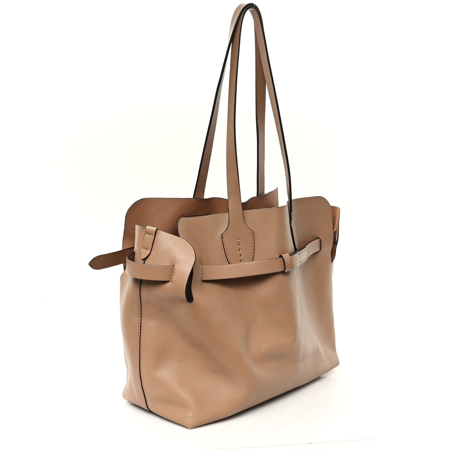 Burberry Soft Smooth Calfskin Medium Tote Limestone