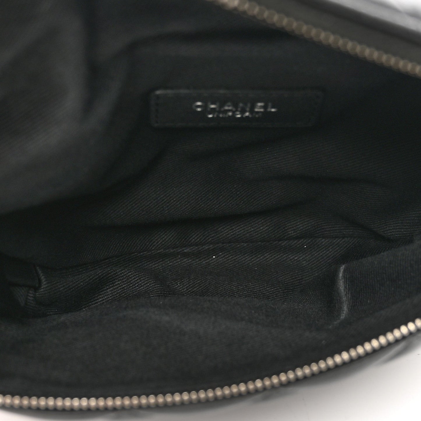 Chanel Calfskin Quilted Waist Belt Bag Black