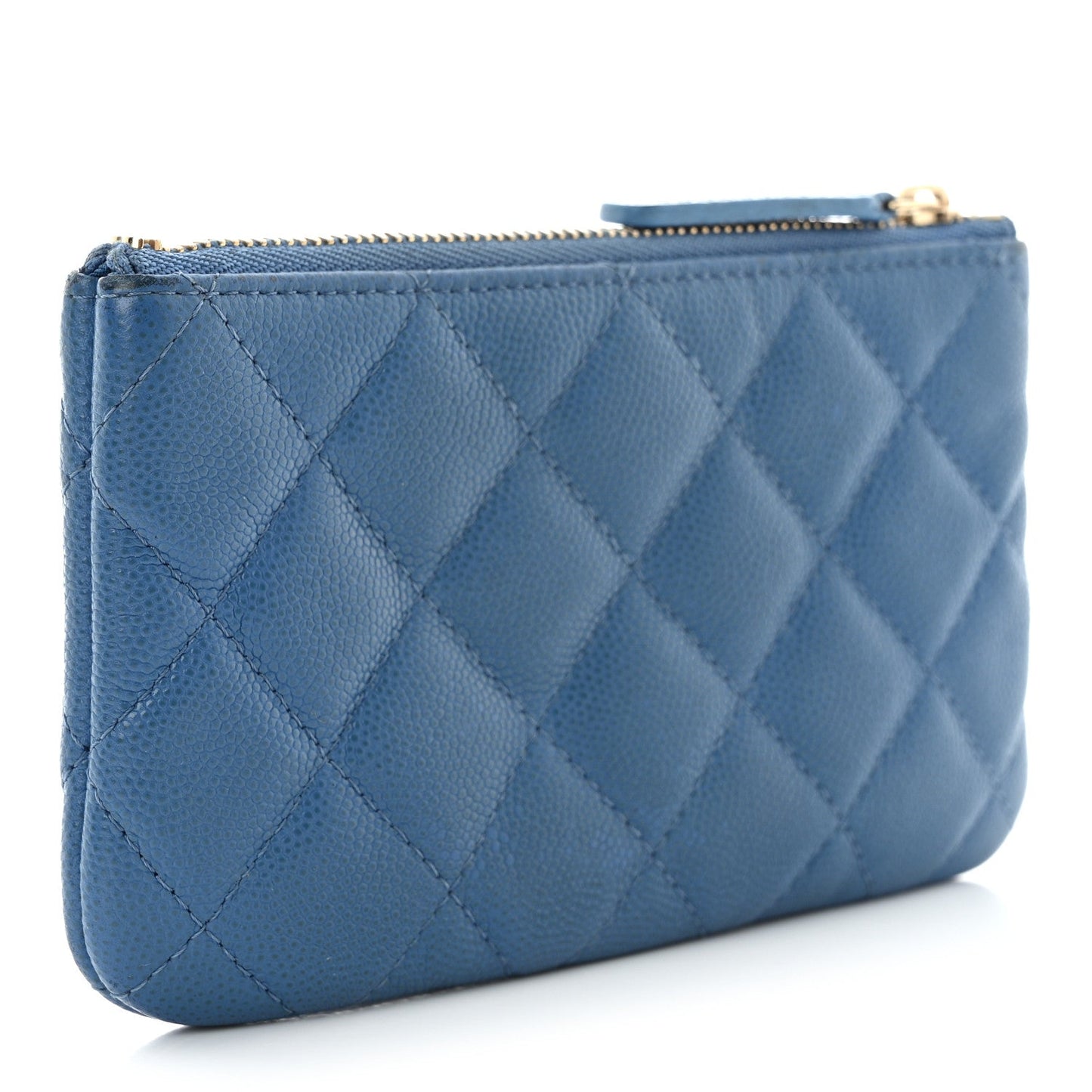 Chanel Caviar Quilted Small Pouch Blue