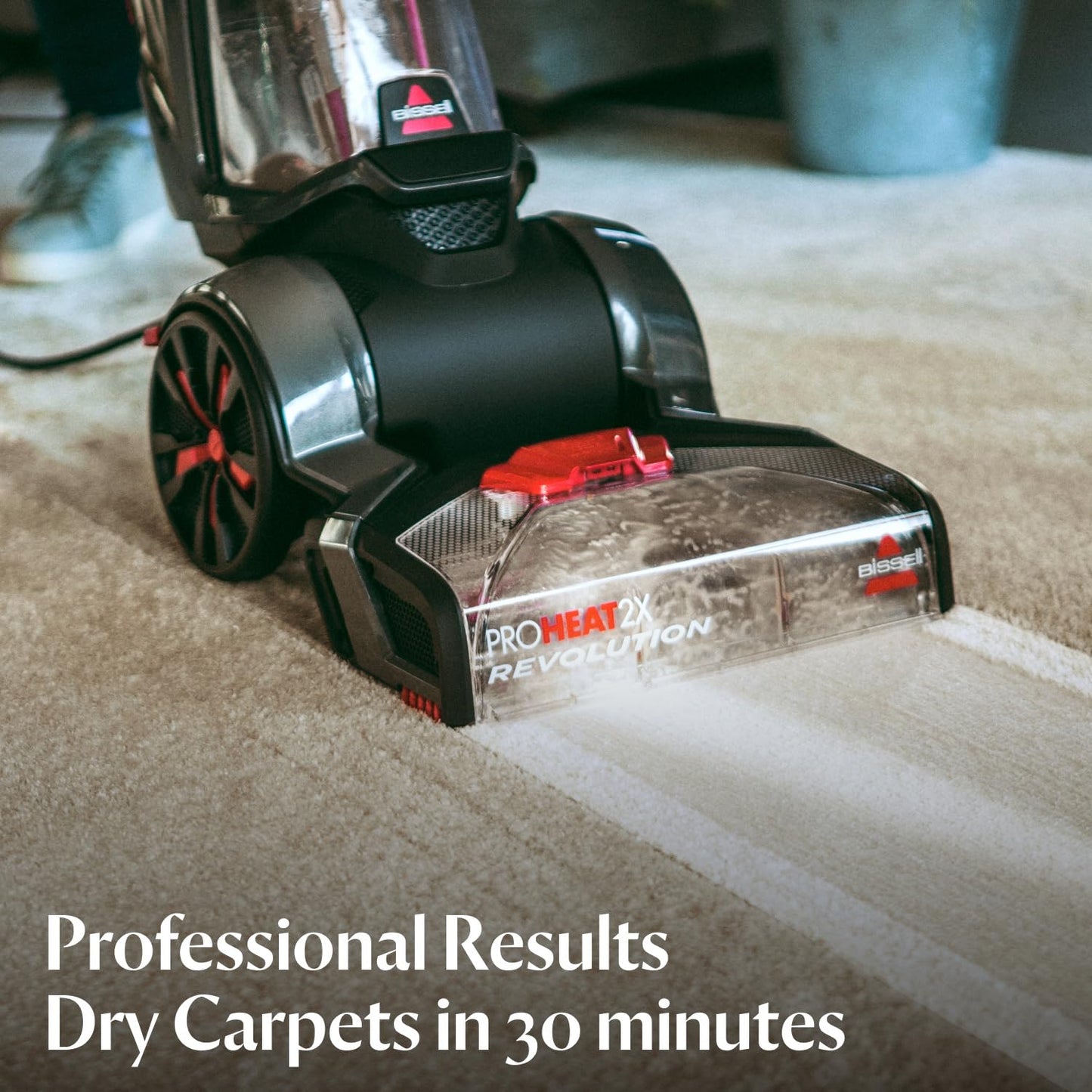 BISSELL ProHeat 2X Revolution, Carpet Cleaner, Carpet Stain Remover Outcleans the Leading Rental with HeatWave Technology, Carpets Dry in 30 Min, Upholstery Cleaner with 3.7L Clean Water Tank, 18583