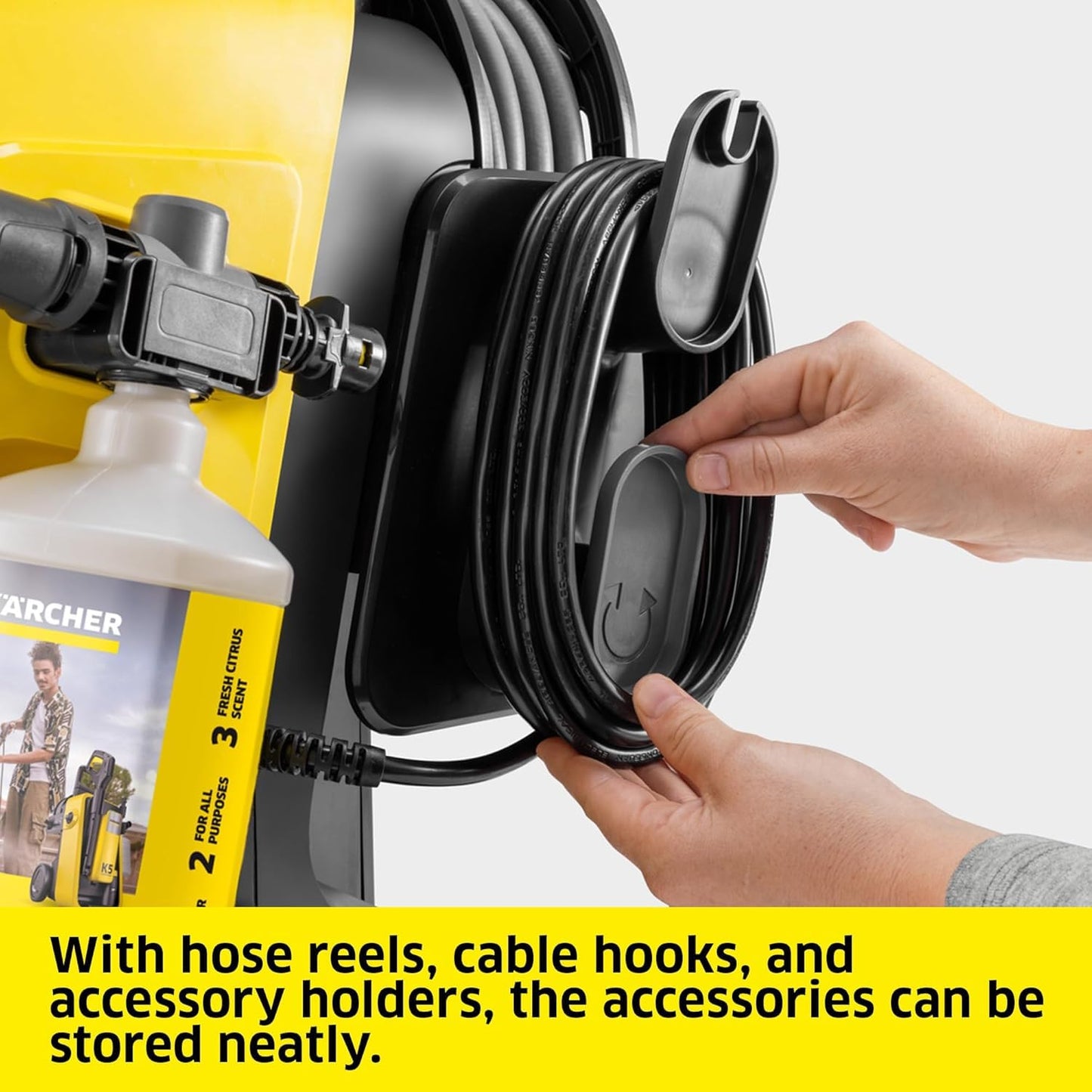 Kärcher high-pressure washer K 7 Comfort Premium, pressure: max. 180 bar, flow rate: 550 l/h, area: 60 m²/h, extra flexible high-pressure hose, hose reel