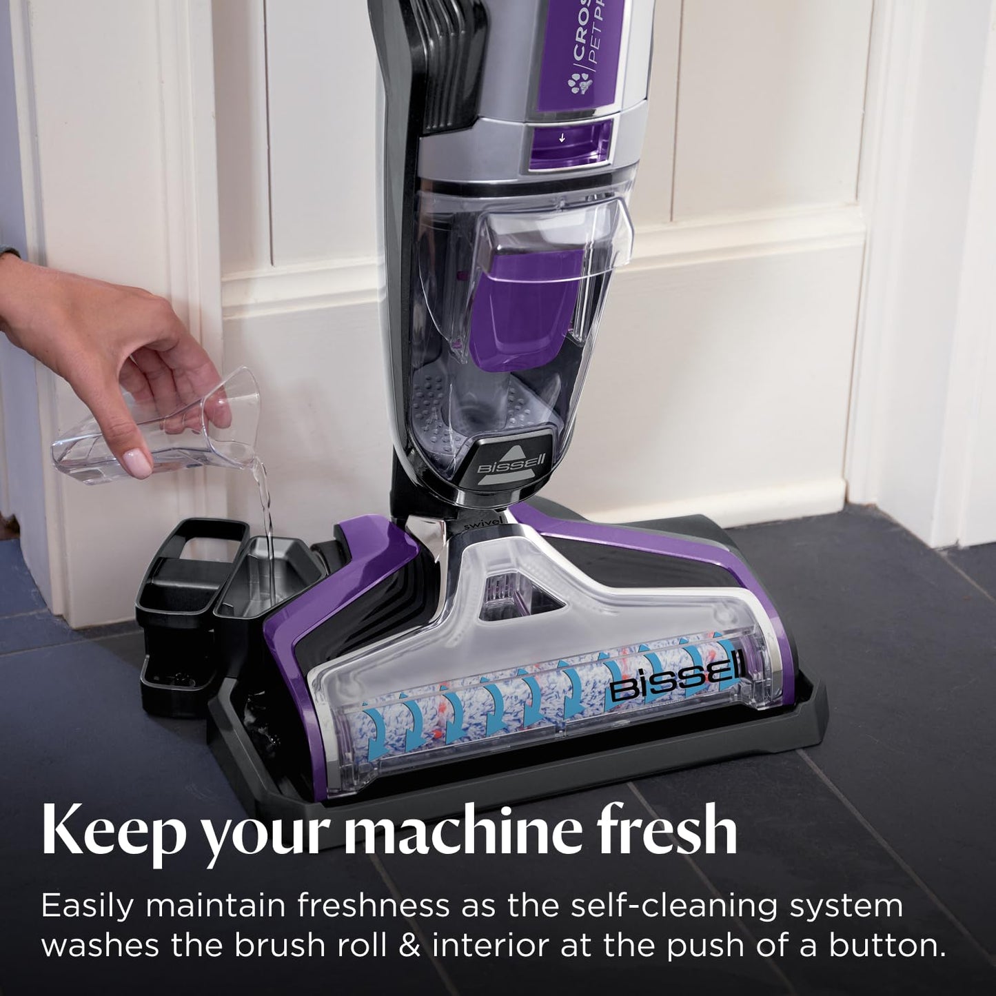 BISSELL CrossWave Pet Pro, 3-in-1 Multi-Surface Wet and Dry Vacuum Cleaner, Floor Cleaner Machine All in 1 Step, Vacuums, Washes & Dries, Hard Floors & Area Rugs, For Pet Owners, Corded, 2224E