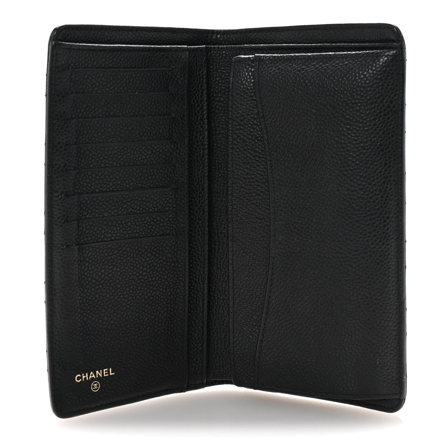 Chanel Caviar Quilted Yen Wallet Black