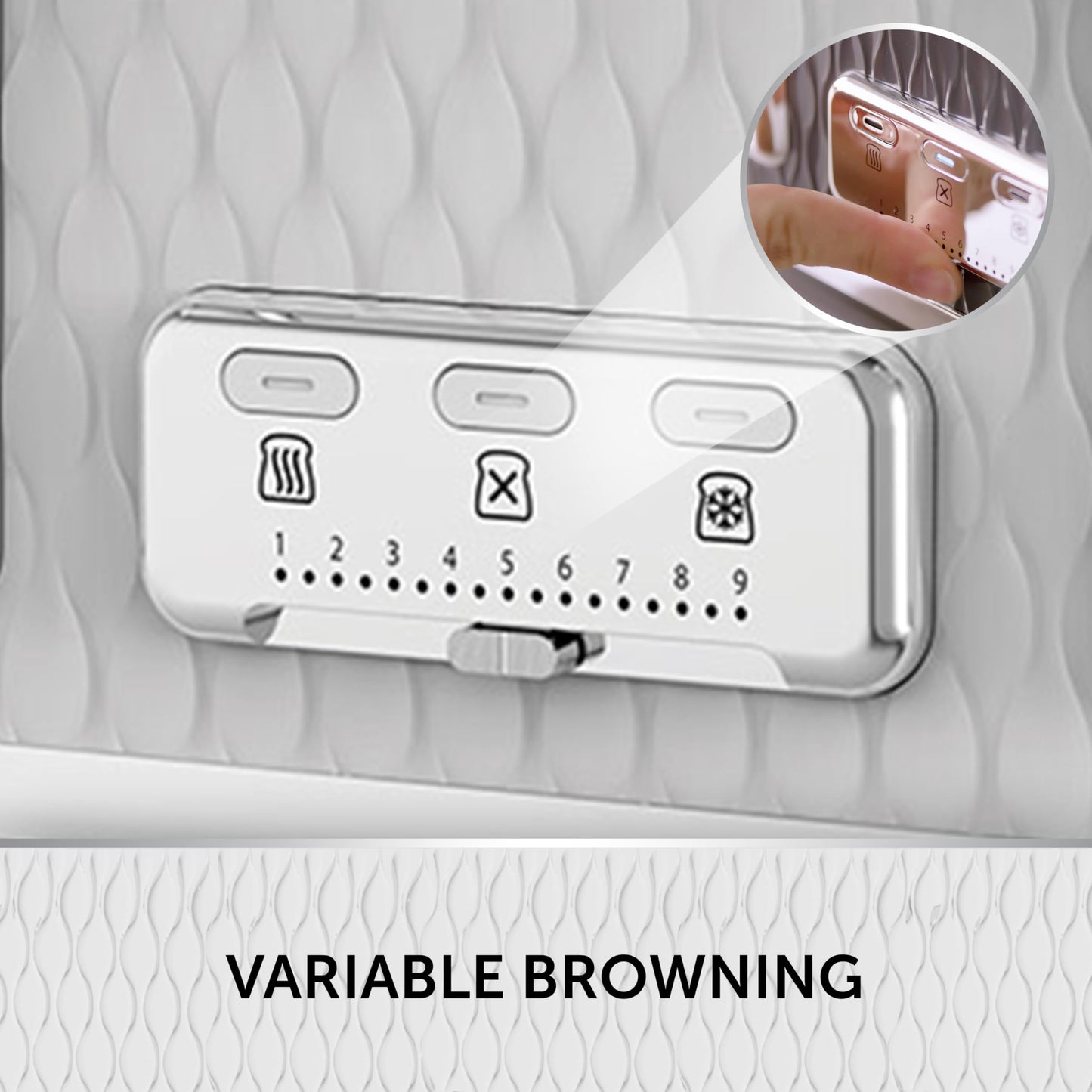 Breville Curve 4 Slice Toaster with High Lift & Wide Slots | White & Chrome [VTT911]