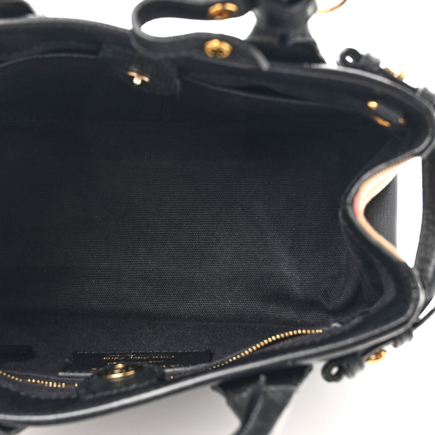 Burberry Derby Calfskin House Check Small Banner Tote Black