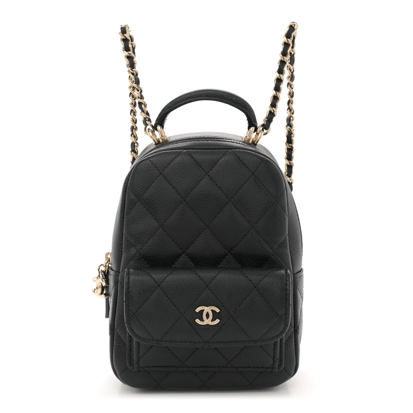 Chanel Caviar Quilted CC Mini Classic Backpack Black