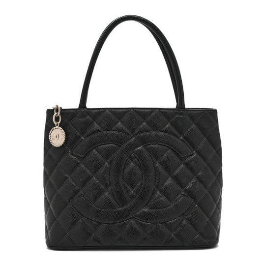 Chanel Caviar Quilted Medallion Tote Black