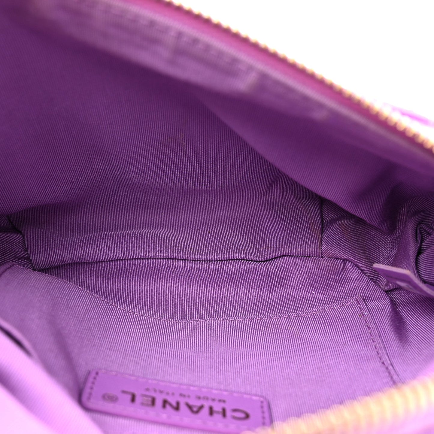 Chanel Lambskin Quilted Waist Belt Bag Purple