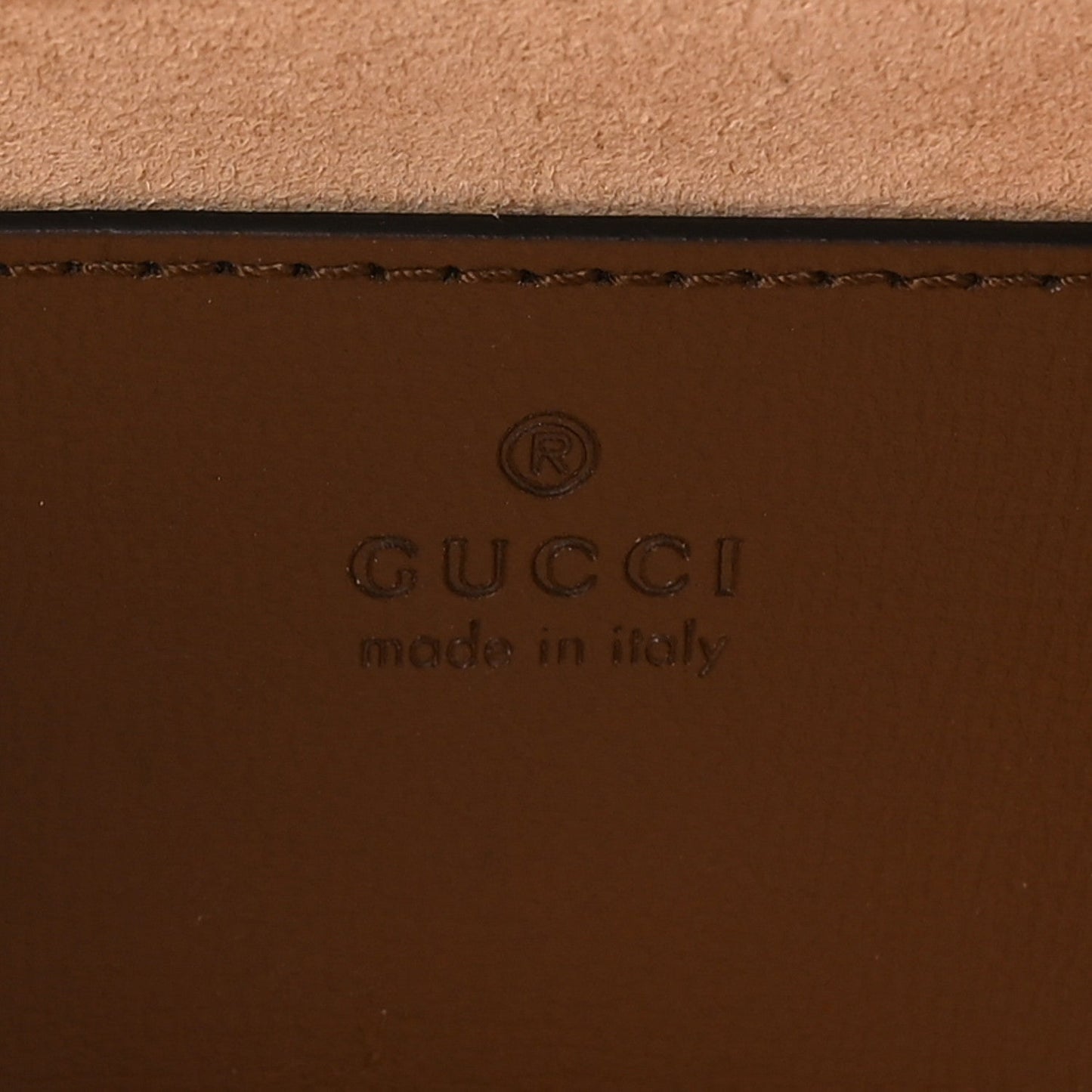 Gucci GG Supreme Monogram Azalea Calfskin Web Mini Horsebit 1955 Chain Shoulder Bag Beige Ebony Brown Sugar