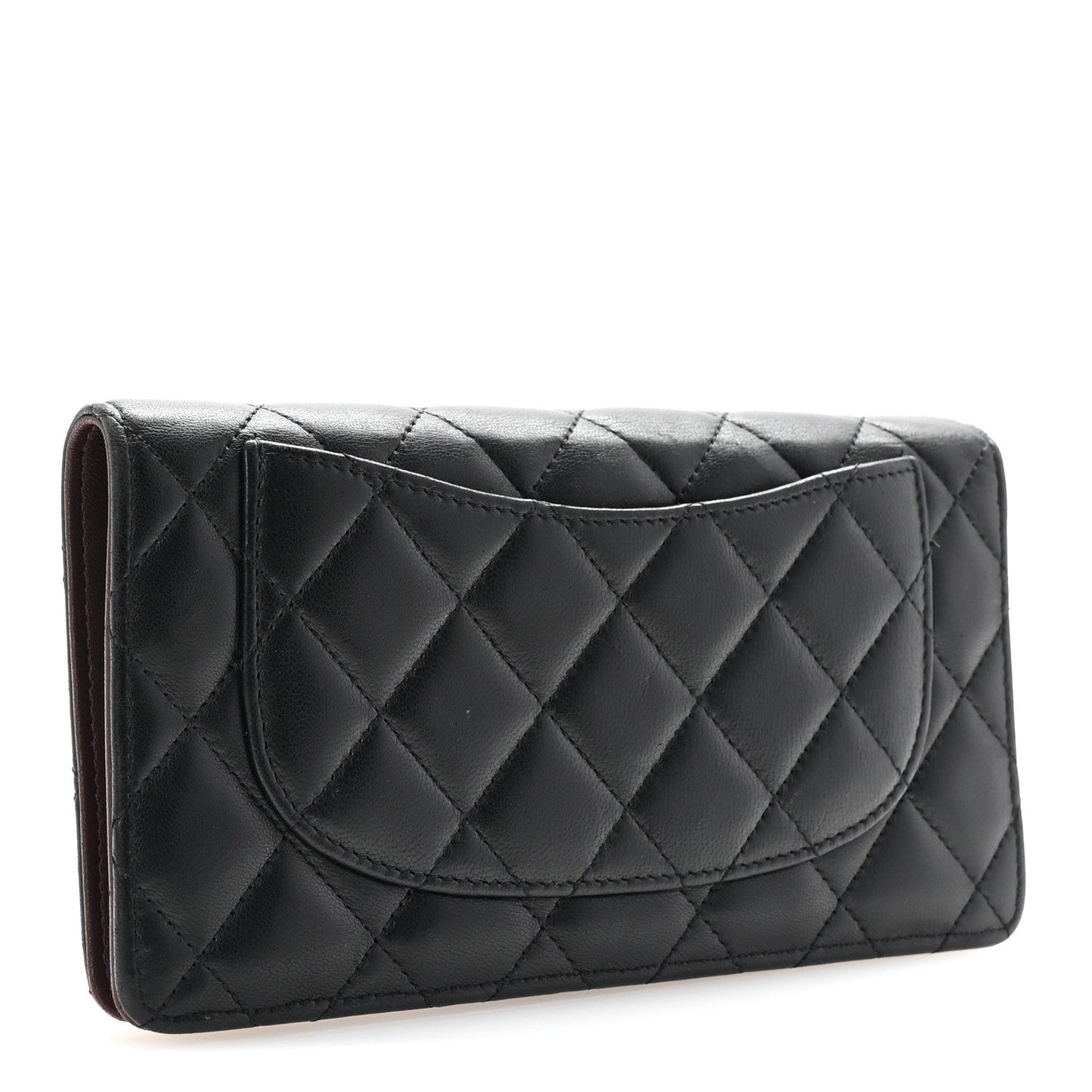 Chanel Lambskin Quilted Yen Wallet Black