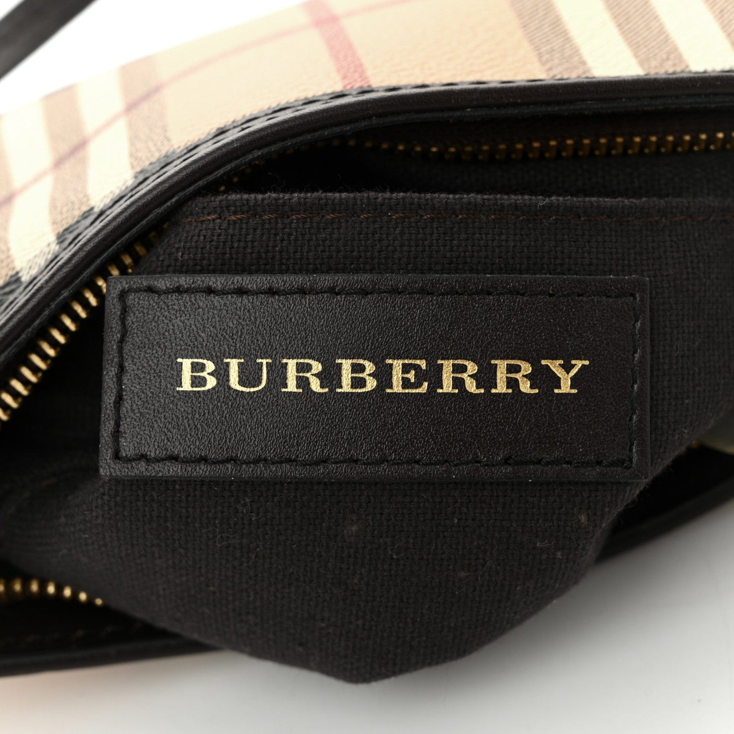 Burberry Haymarket Check Sling Bag Chocolate