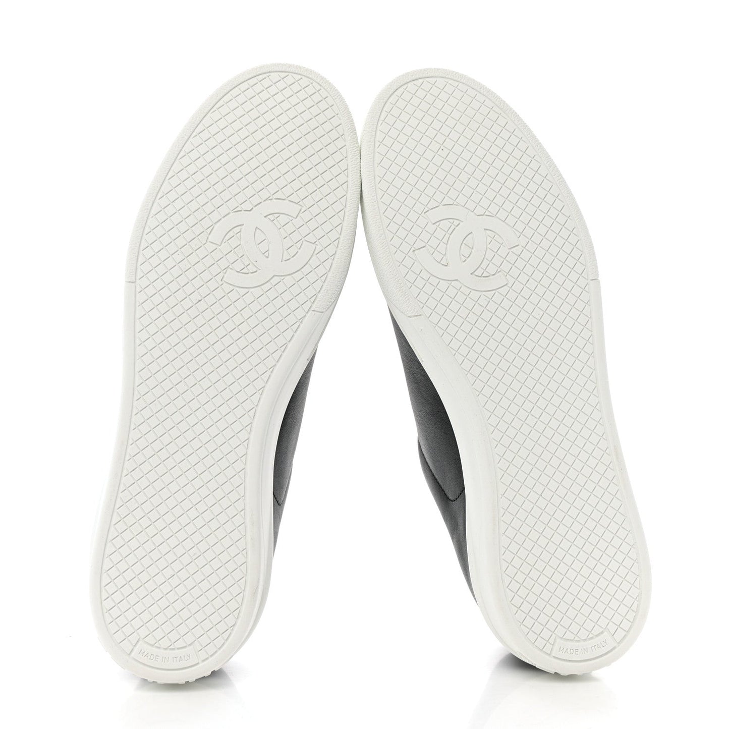 Chanel Calfskin CC Womens Sneakers 38 Black