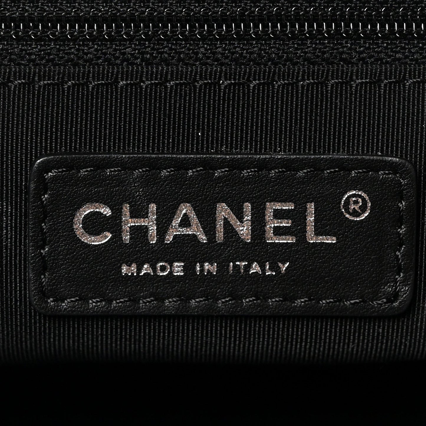 Chanel Lambskin Quilted Shopping Tote Black