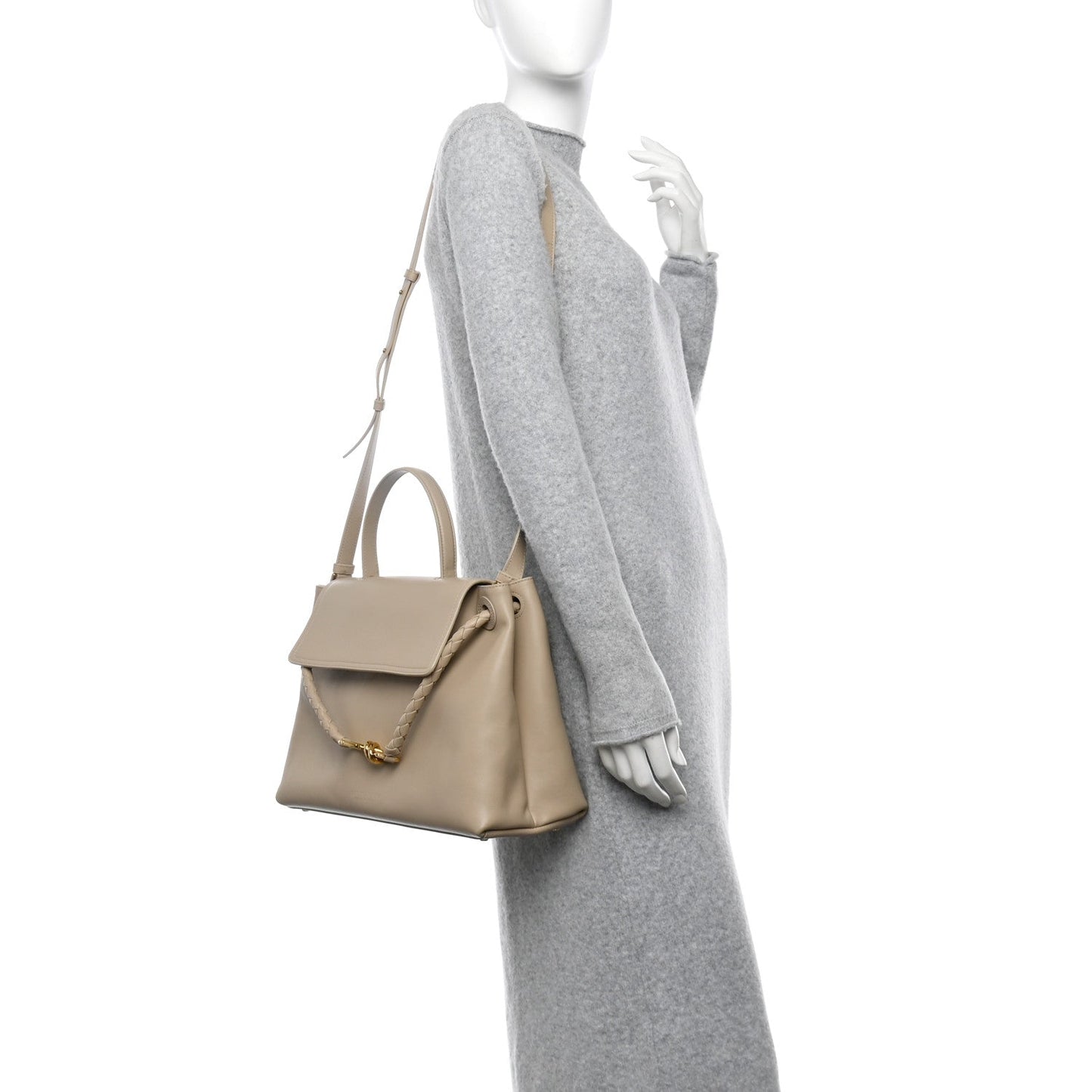 Bottega Veneta Silky Calfskin Medium Ciao Ciao Ecru