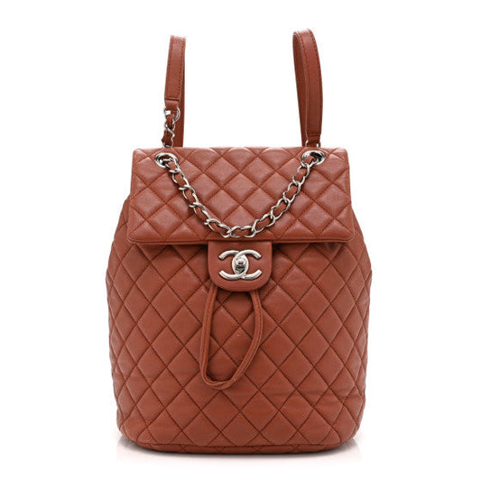 Chanel Lambskin Quilted Small Urban Spirit Backpack Brown