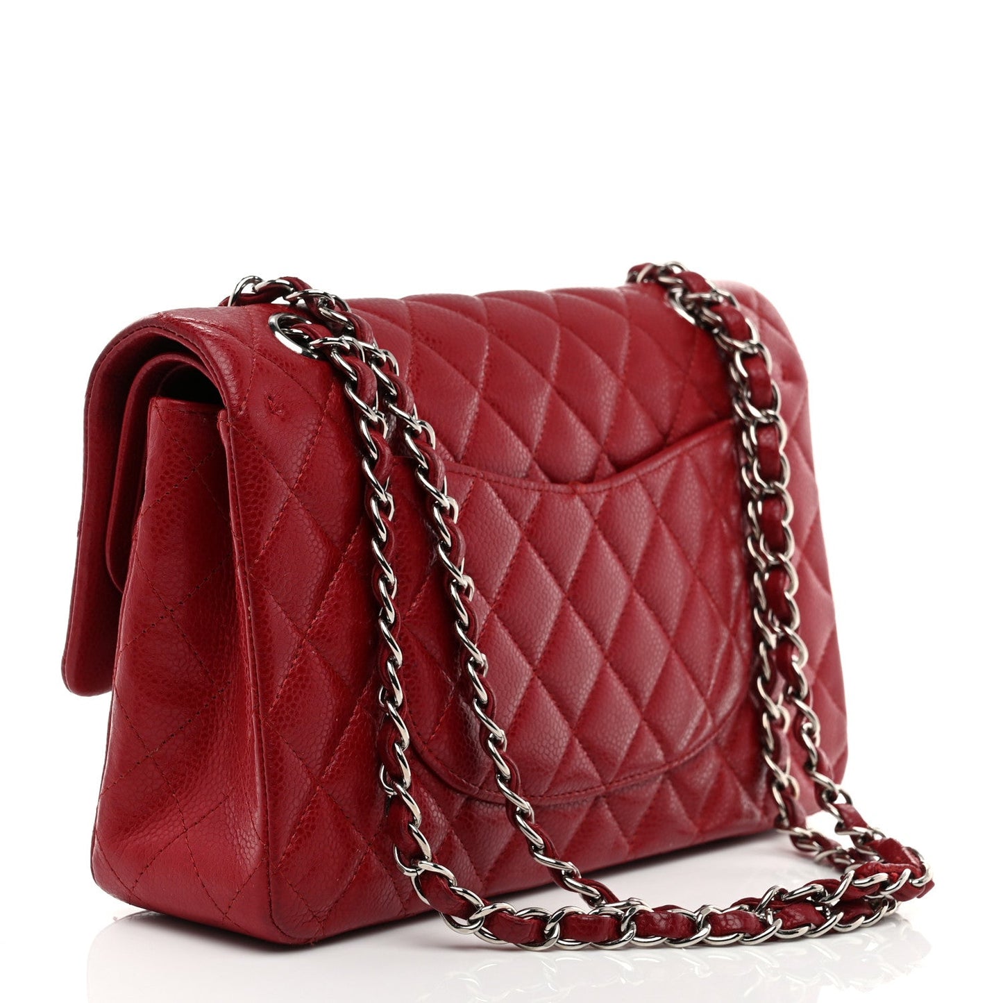 Chanel Caviar Quilted Medium Double Flap Red