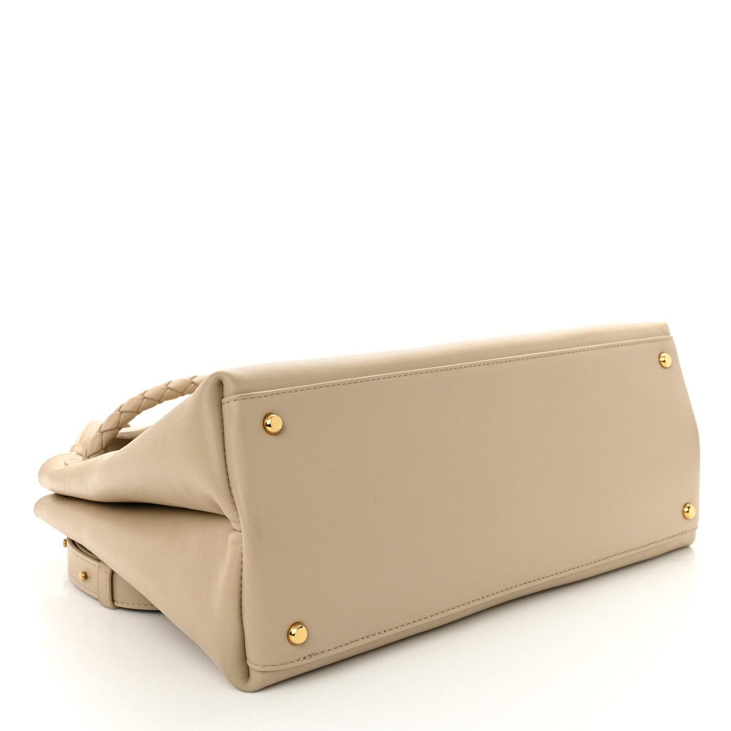 Bottega Veneta Silky Calfskin Medium Ciao Ciao Ecru