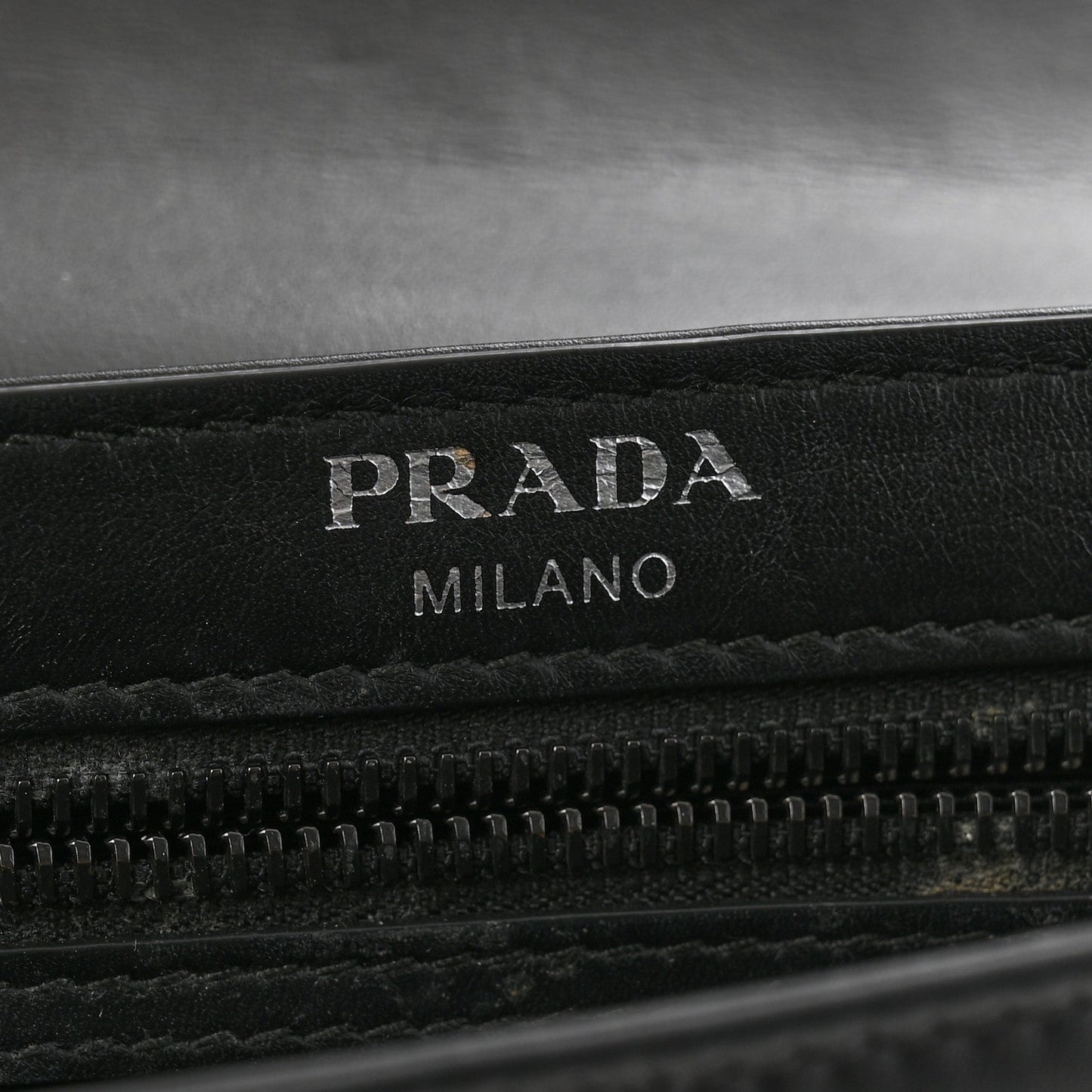 Prada Glace Calfskin Studded Crossbody White Black