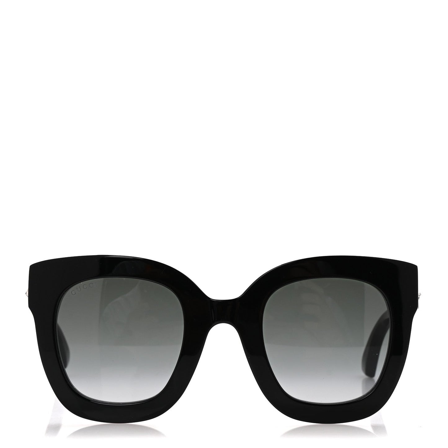 Gucci Acetate Crystal Star Round Frame Sunglasses GG0208S Black