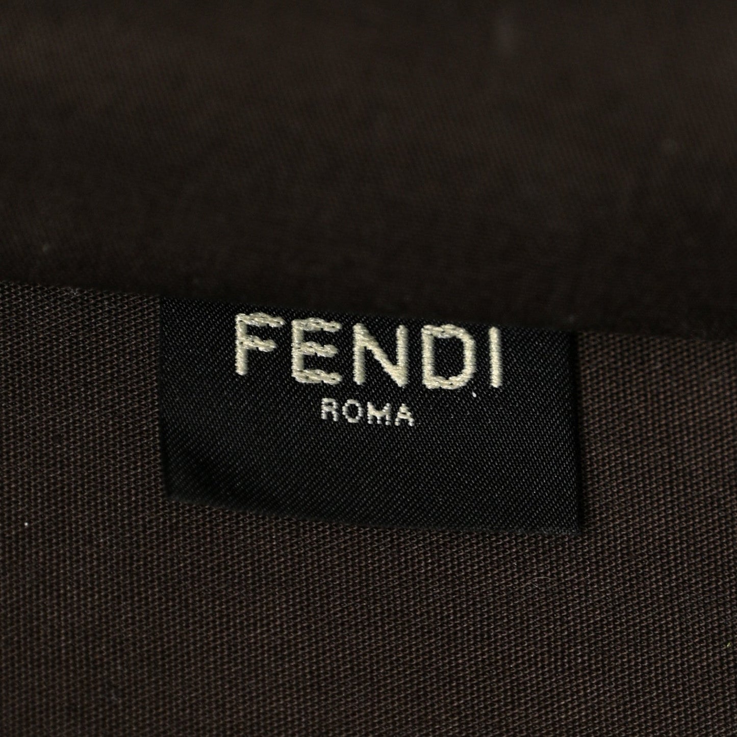 Fendi Canvas Vitello King Logo Embroidered Medium Sunshine Shopper Tote Grezzo Ghianda