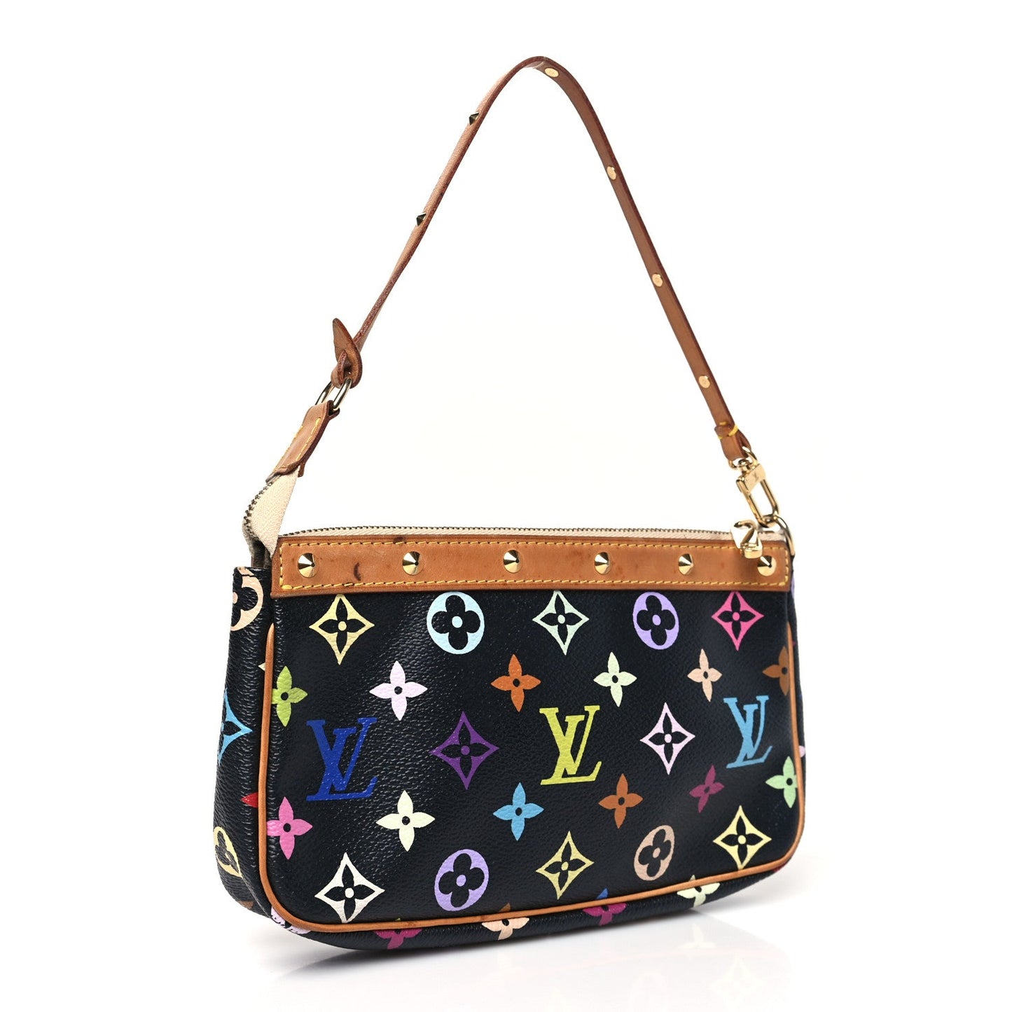 Louis Vuitton Monogram Multicolor Pochette Accessories Black