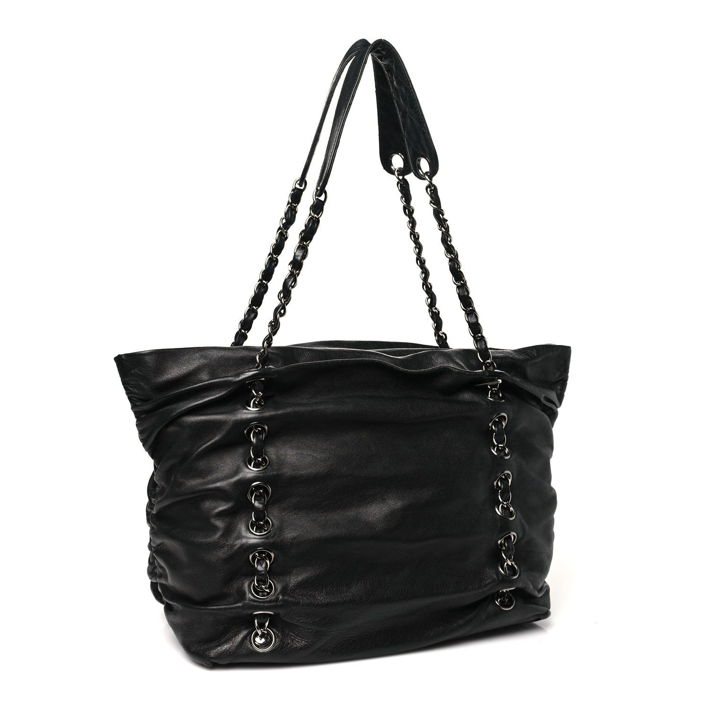 Chanel Lambskin Timeless Sharpei Chain Shoulder Bag Black