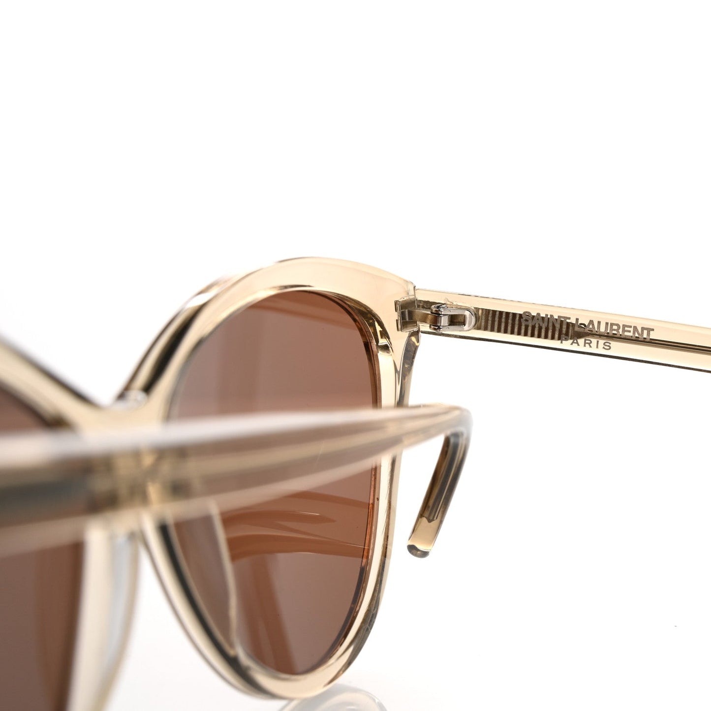 Saint Laurent Transparent Acetate SL 456 Sunglasses Beige