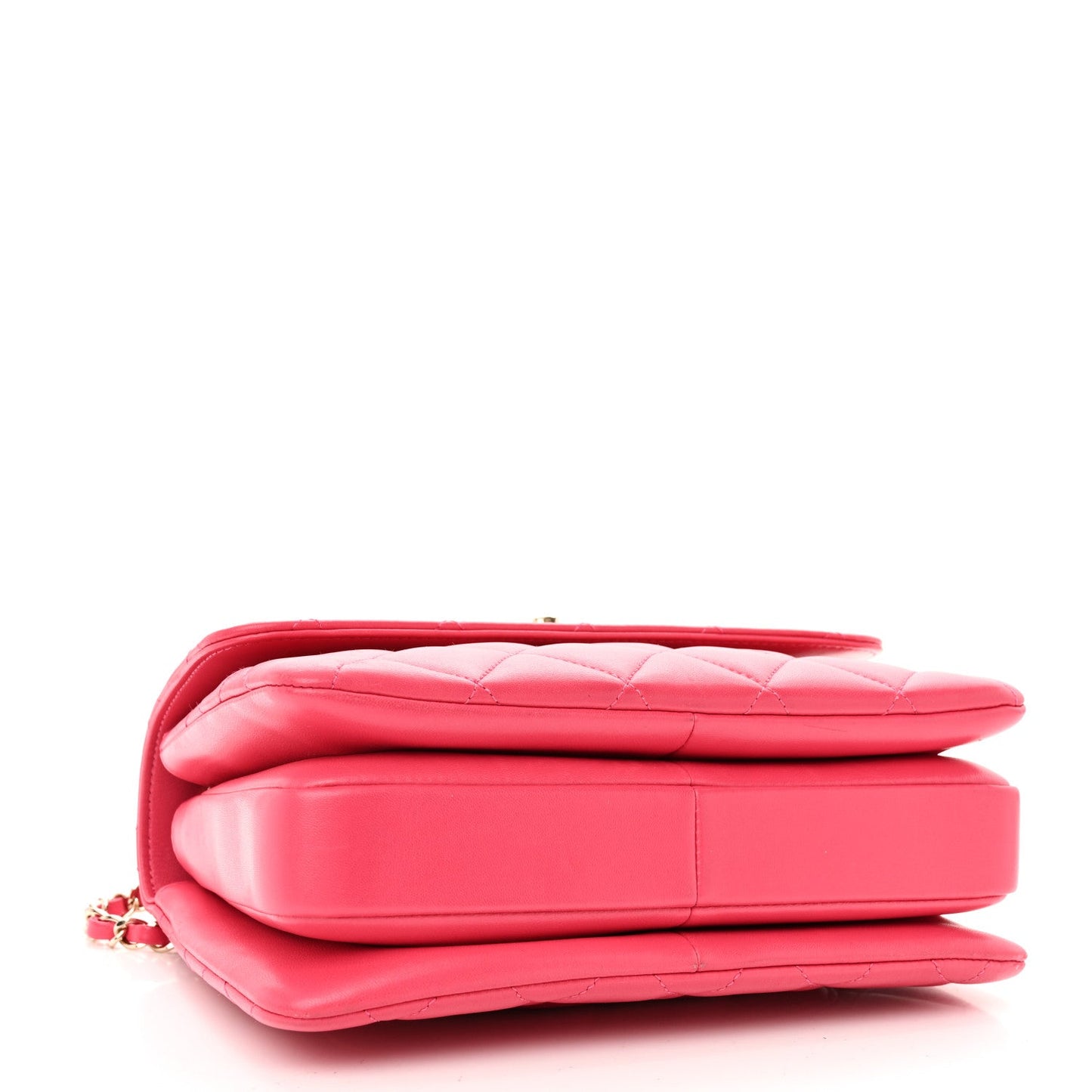 Chanel Lambskin Quilted Small Trendy CC Flap Dual Handle Bag Dark Pink