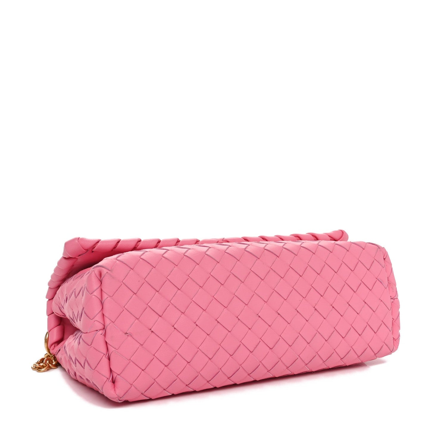 Bottega Veneta Nappa Intrecciato Small Olimpia Shoulder Bag Antique Pink
