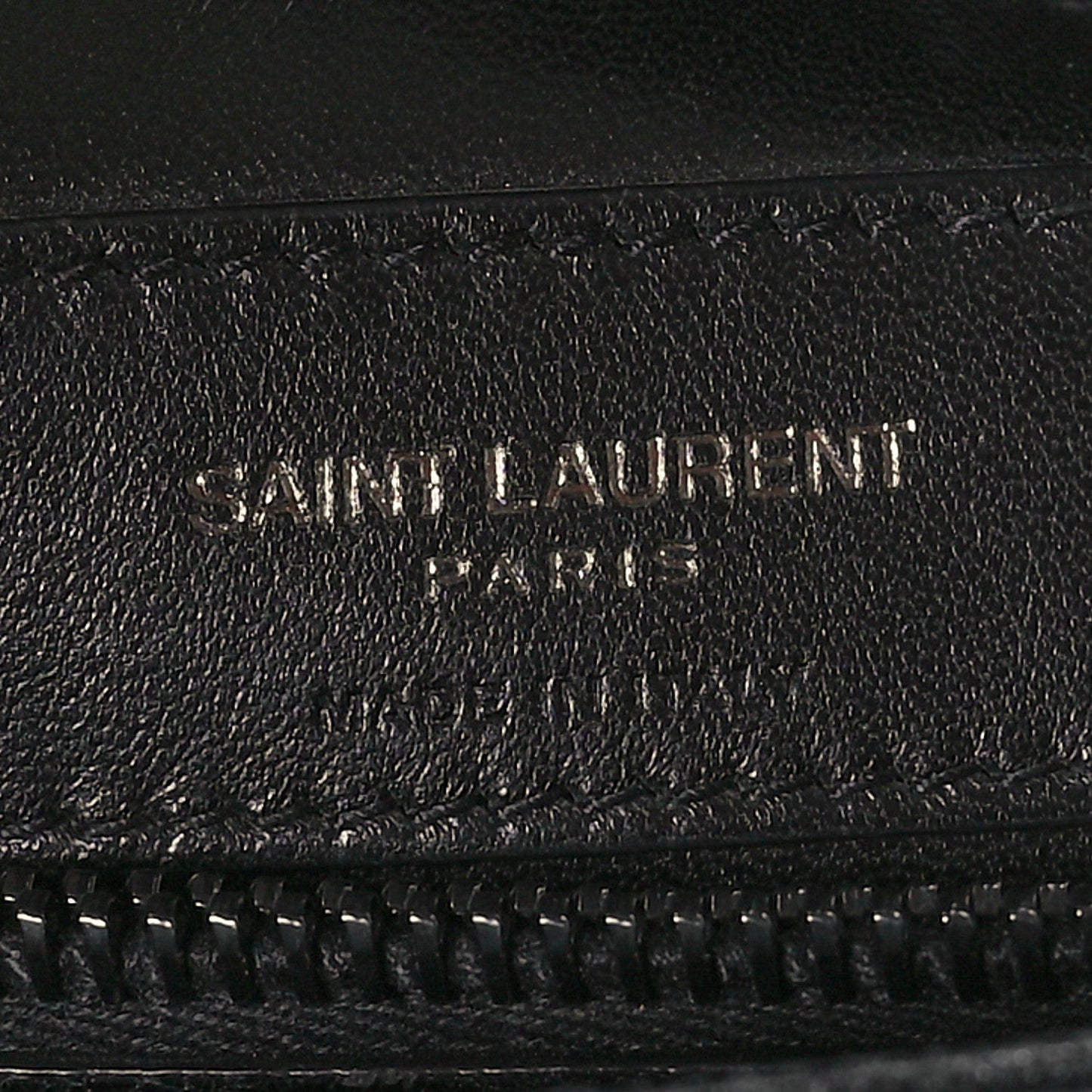 Saint Laurent Sheepskin Matelasse Chevron Monogram Monochrome Medium College Bag Black