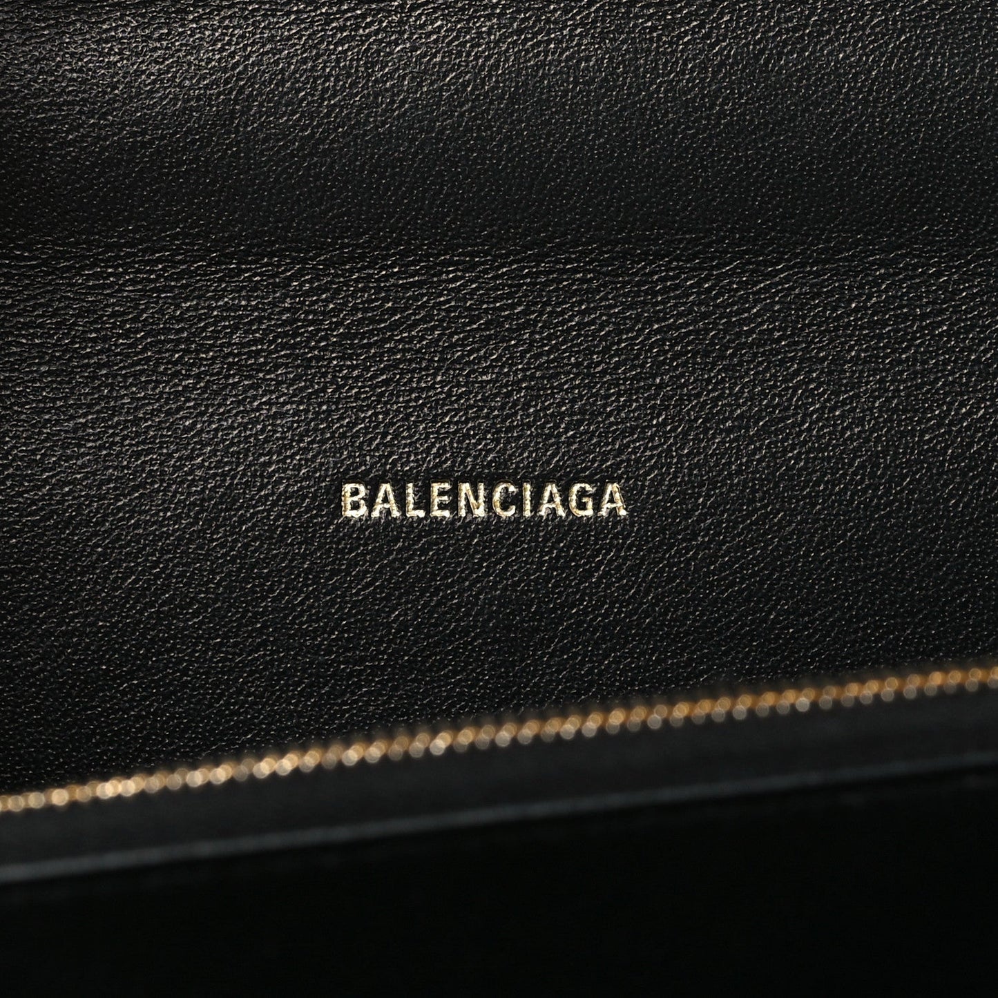 Balenciaga Box Calfskin S Sharp Chain Shoulder Bag Black